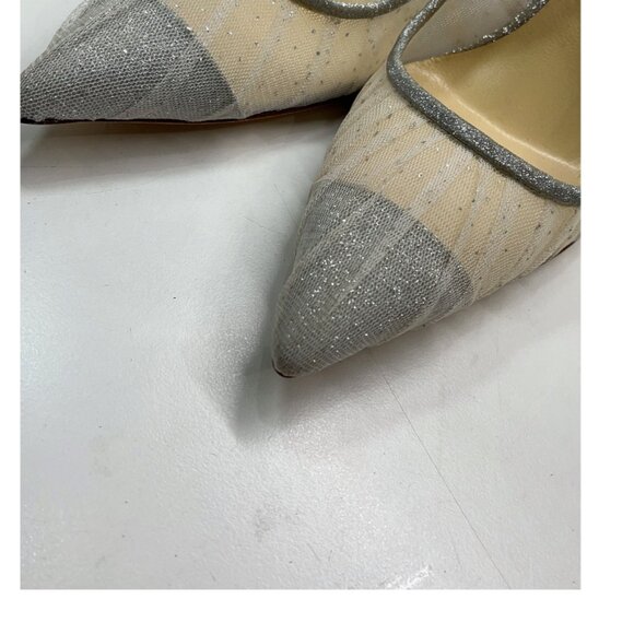Jimmy Choo Silver Love Heels Size 38 85 mm - Picture 4 of 7